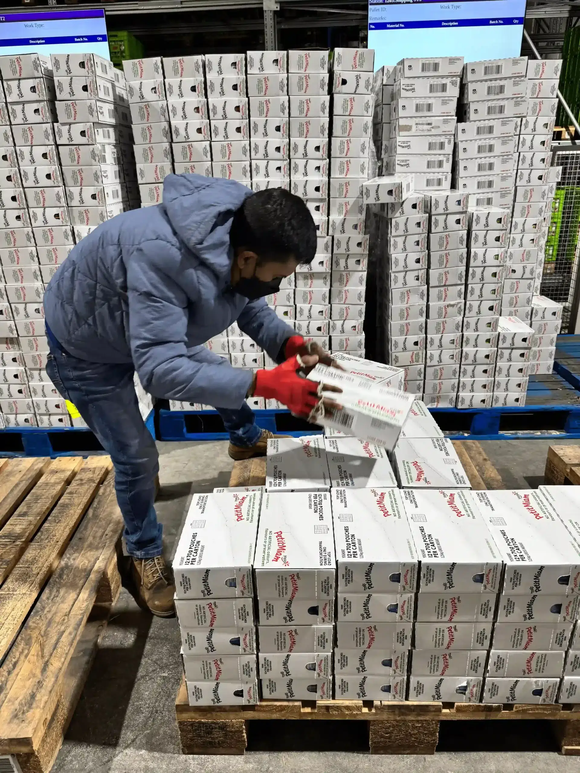 staff packing items for last mile delivery